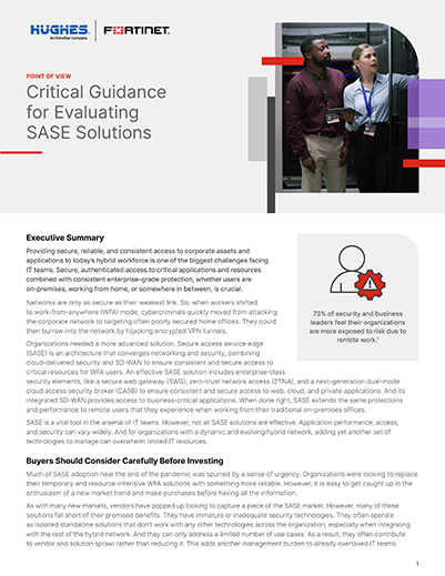 Critical Guidance for Evaluating SASE Solutions Whitepaper 