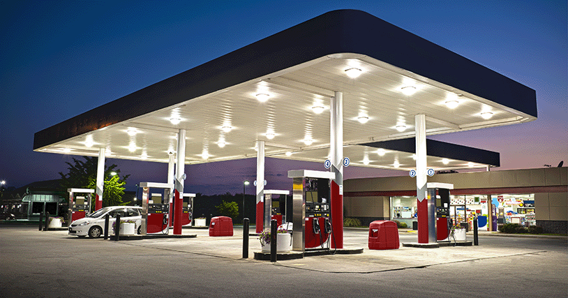 retail petroleum station with c-store