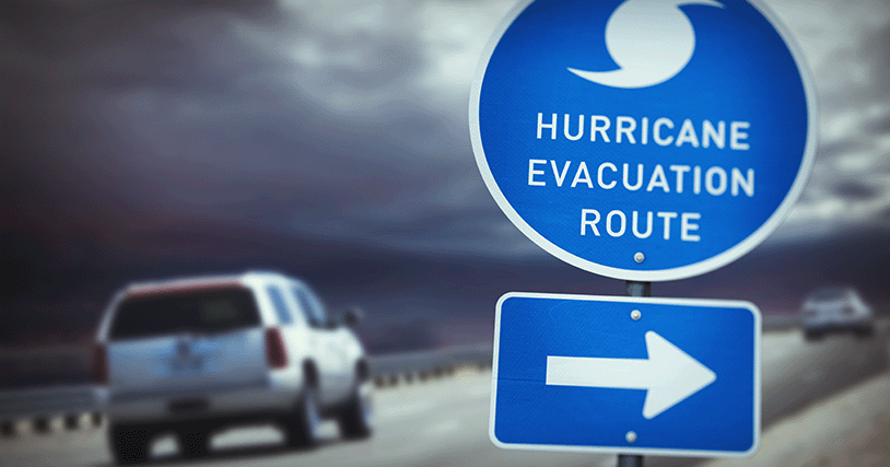 Hurricane evacuation route