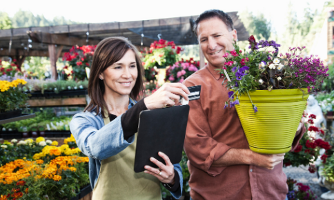 image of people shopping at flower store