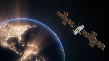 image of J3 satellite in space