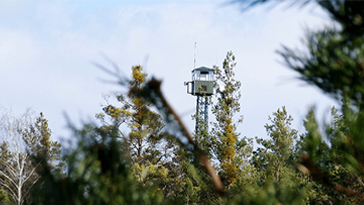 watch tower in field