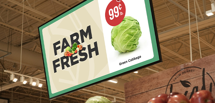 produce grocery signage