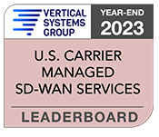 2023 U.S. Carrier Managed SD-WAN LEADERBOARD stamp