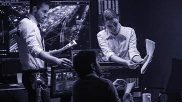 hughes workers brainstorming