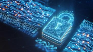 lock over techy background