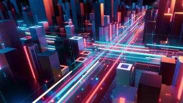 cyber light city scape 