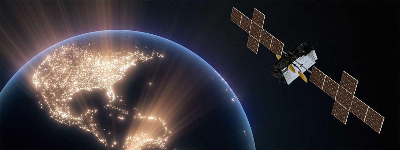 J3 satellite above earth