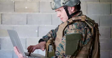 American soldier in uniform