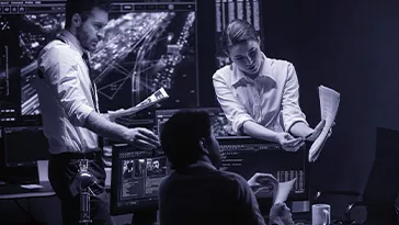 hughes workers brainstorming