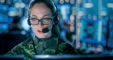 woman working at computer