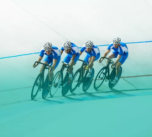 bikers in competition