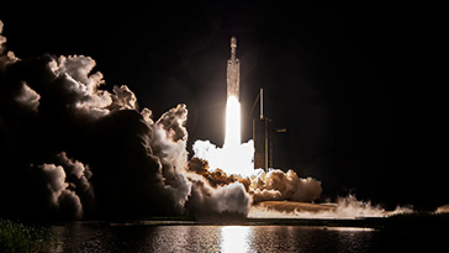 satellite taking off