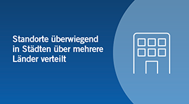 Eine Mischung aus städtischen und ländlichen Standorten in mehreren europäischen Ländern