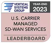 2023 U.S. Carrier Managed SD-WAN LEADERBOARD stamp