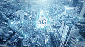 A 5G visual over a city