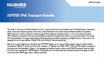 JUPITER IPv6 Transport Benefits