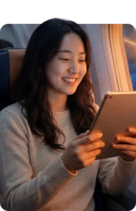In-flight connectivity user on device