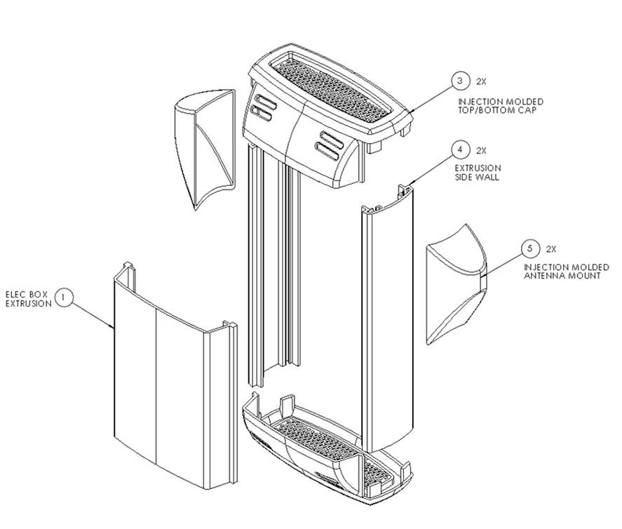 SatCell Flyaway Kit Cellular Manpack CAD Drawings